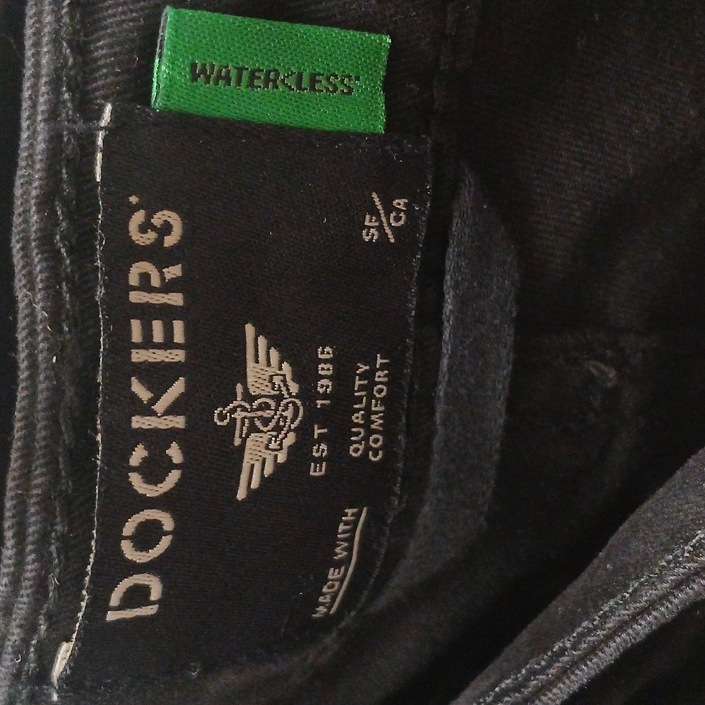 Dockers NWT 5-Pocket, High Slim Fit Pants Black- Sz 25 - Picture 10 of 10